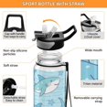 thumbnail image 4 of Cute Shark Starfish Summer Sport Water Bottle Tritan with Straw 1000ml Portable for Outdoor Daily Use, 4 of 7