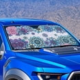 thumbnail image 2 of KUIFORTI Mandala Flower Car Window Shades Front Windshield Cover Keep Car Interior Cool,Universal Windshield Sun Shade for Trucks, Sedans, SUVs, Hatchback, 66.53" X 34.44", 2 of 6