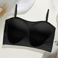 thumbnail image 5 of DuoJiaJ Women's Low Back Bra Wire U Shaped Backless Bra Convertible Spaghetti Strap Seamless Sleeping Bralette T-Shirt Bras Black, 5 of 5