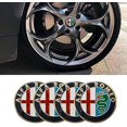 thumbnail image 1 of 4pcs for Alfa Romeo 60MM ABS Wheel Hub Caps Hub Cap Wheel Hub Cover Rim Caps Carbon Fiber Auto Accessories, 1 of 5