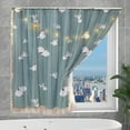 thumbnail image 5 of Tainini 59" x 39" Blackout Curtains for Bedroom with Tiebacks,Self Adhesive Rodless Curtains, Portable Curtains Room Darkening Curtains for Living Room, 5 of 6