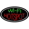 thumbnail image 1 of Wi Fi Hotspot LED Neon Sign 13 x 24 - inches, Clear Edge Cut Acrylic Backing, with Dimmer - Bright and Premium built indoor LED Neon Sign for Computer & Electronics store decor., 1 of 7