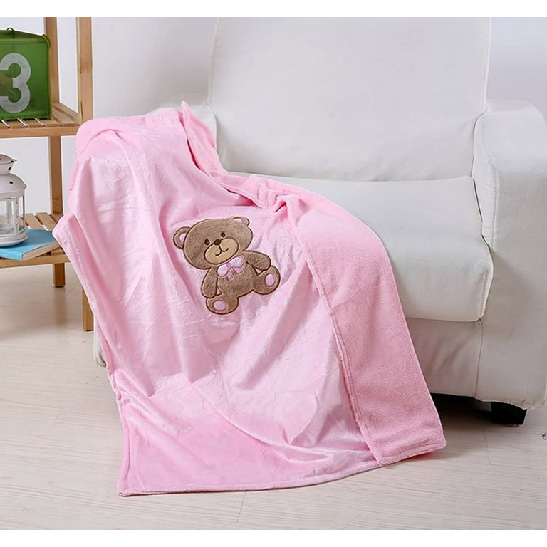 Noble House Embroidery Baby Blanket Soft Plush Cozy 30