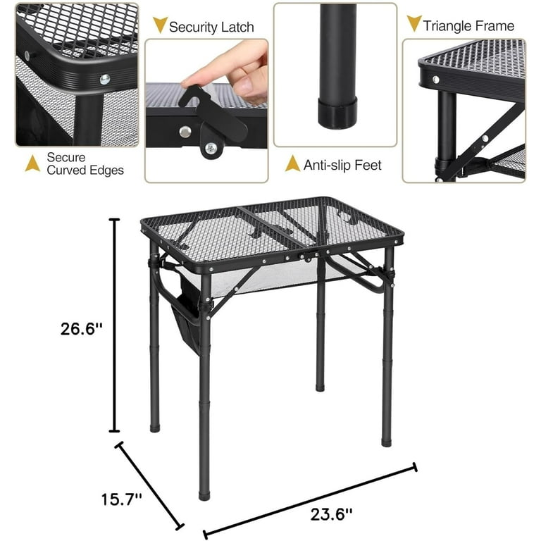 Redcamp Folding Grill Table, 3-Height Adjustable photo 7