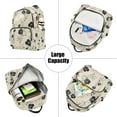 thumbnail image 5 of FORMRS Mini Backpack Purse for Women Travel Daypack Casual Shoulder Bag, Small Black Flowers, 5 of 7