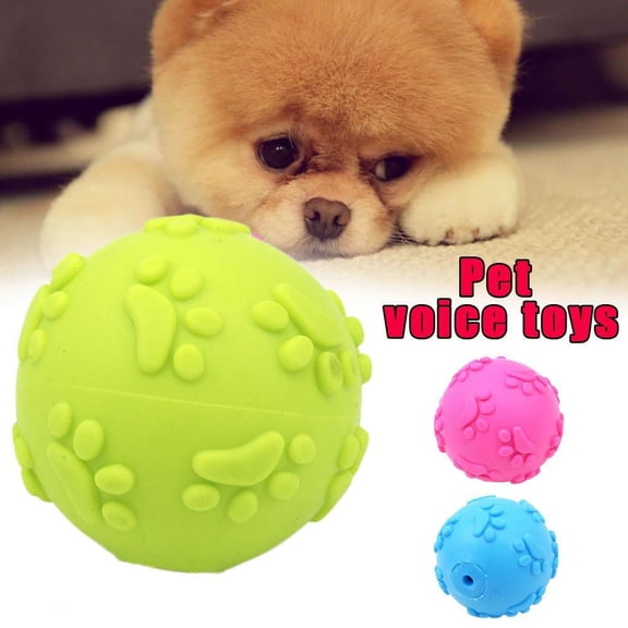 HPDL Chew Toys For Dogs Indestructible Rubber Squeaker Squeaky Sound Ball(1 pc ,blue)