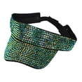 thumbnail image 1 of Gorra de verano ajustable con visera y brillantes diamantes de imitación, ligera y con visera. Verde, 1 of 9