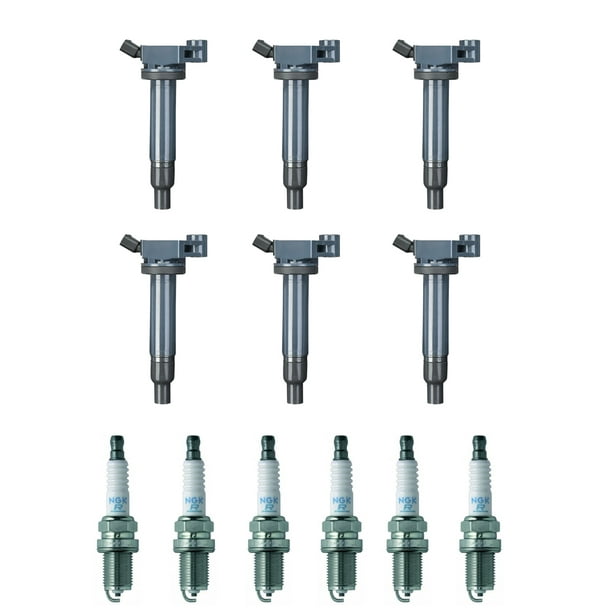 Set of 6 ISA Ignition Coils and 6 NGK Spark Plugs Compatible with 1999