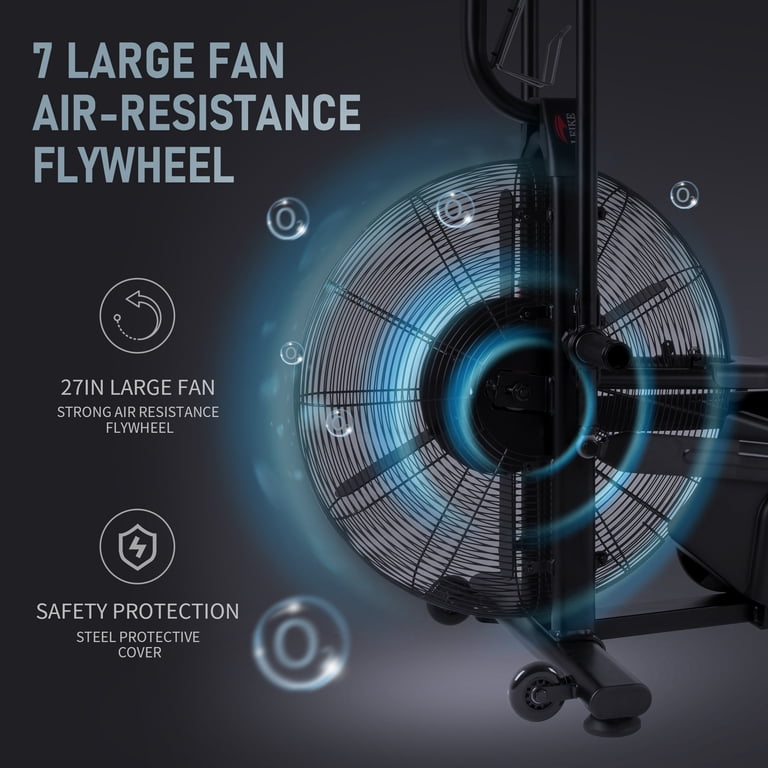 leikefitness Fan Exercise Bike Upright AirBike Indoor Cycling 