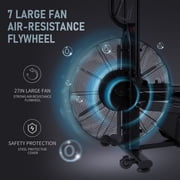 leikefitness Fan Exercise Bike Upright AirBike Indoor Cycling Stationary Bicycle with Unlimited Air Resistance System,Heart Rate Compatibility and Tablet Holder for Home Cardio Workout