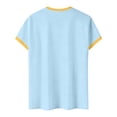 thumbnail image 4 of Women's Football Graphic T-Shirt, Women's Fashion V-Neck Short Sleeve T-Shirt with Letter Print for Casual Wear for Soccer Tournament 2026 Blue Size: 2XL, 4 of 5
