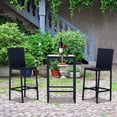 thumbnail image 1 of Outsunny 3pc Patio Rattan Barstool Bistro Set, 1 of 1