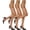 Natural, variant on 3 Pairs Women's Sheer Tights - 20D Control Top Pantyhose with Reinforced Toes
