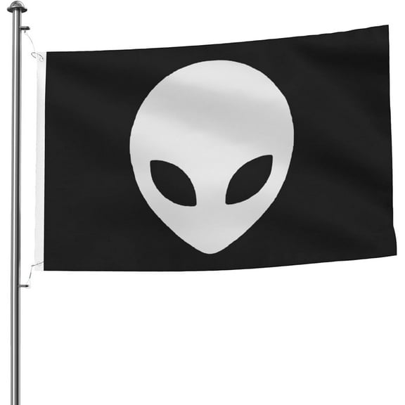 Alien Face Flags 5x8 Ft Yard Flag Indoor Decoration Banner With Grommets