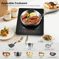 Sunmaki Portable Induction Cooktop Countertop Burner, 1800W Electric