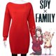 thumbnail image 2 of Disfraz de Cosplay de Anime spyx Family para mujer, Yor Forger, ropa informal, vestido de suéter rojo, uniforme de Halloween, tocado con tachuelas, traje de utilería, 2 of 4