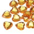 thumbnail image 1 of Uxcell 20Pcs Acrylic Flat Back Rhinestones 30mm/1.2 inch Heart Artificial Gemstone for Crafts Jewelry Making Gold, 1 of 7