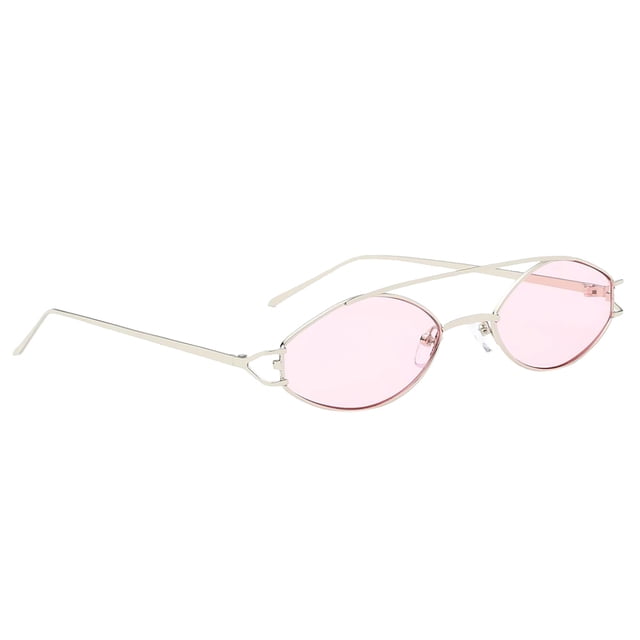 Gafas de Sol Ovaladas Vintage Protección 400 para Deporte Viaje Playa Verano - Rosado se describe Sunnimix Gafas de sol ovales de las mujeres