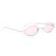 thumbnail image 1 of Gafas de terre Unisex Lentes Elípticas Marco Metal Protección Solar UV 4 para Mujer Hombre Rosado, 1 of 6