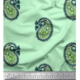thumbnail image 1 of Soimoi Polyester Crepe Fabric Paisley Block Fabric Prints by Yard 42 Inch Wide, 1 of 1