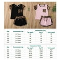 thumbnail image 2 of Baby Girls Leopard Print Clothes Set O-neck Tops with Pocket Drawstring Shorts, 2 of 9