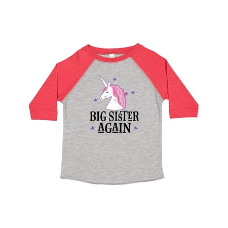 

Inktastic Big Sister Again Unicorn Gift Toddler Toddler Girl T-Shirt