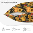 thumbnail image 5 of Haiem Pumpkins And Sunflowers3 Print Velvet Soft Solid Decorative Square Throw Pillow Covers Set with Elegant Piping Christmas Cushion Case for Sofa Bedroom Car-16"x16", 5 of 8