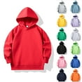 thumbnail image 3 of Dezsed Hoodies for Boys Girls Casual Long Sleeve Pullover Tops Solid Oversized Hooded Sweatshirt Hoodie For Kids 1-2 Years Green, 3 of 3