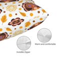 thumbnail image 5 of Disketp Pillow Covers Fall Turkey Pattern Throw Pillow Case Cushion Covers,Cushion For Bedroom,Couch,Home-14"X20", 5 of 9