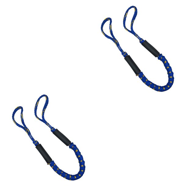 Greeniant 1 juego de cuerdas de amarre de línea de muelle Bungee para barco de 4 pies, 2 cuerdas, cuerda elástica, cuerda de amarre para Niebieskie żółte kropki 2Conjunto