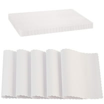 Paper Placemat Disposable, White Place Mats with Scalloped Edges, Durable Paper Placemat for Holiday Wedding Party Supplies Decor, 9.75 X 14 Inches, Pack of 50 - by SparkSettings
