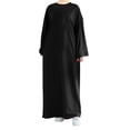 thumbnail image 1 of Gspmoly Robes Grande Taille pour Femmes aux Formes, Robe Décontractée Unie à Manches Longues et Col Rond avec Poches pour Femmes Musulmanes, Robes de Cocktail pour Femmes jusqu'à 70 % de Rabais, 1 of 2