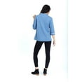 thumbnail image 4 of D-Design Women's Button Down 3/4 Sleeve Mandarin Collar Neck Knit Cardigan Sweater, 4 of 4