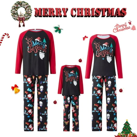 

Merry Christmas Family Matching Pajamas Sets Xmas Print Sleepwear Holiday Loungewear Jammies Pjs For Adult Kids Baby