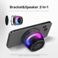 thumbnail image 4 of LACKUST Magnetic Bluetooth Speaker, Portable Wireless Mini Speaker with Stereo Bass, Bluetooth 5.4, 6-Hour Playtime, Outdoor Travel Speaker with Lanyard & TF Card Support - Black, 4 of 9