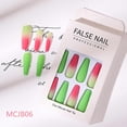 thumbnail image 1 of Juego de parches para uñas HUOGUO, color degradado, extraíble, 24 piezas, 1 of 5