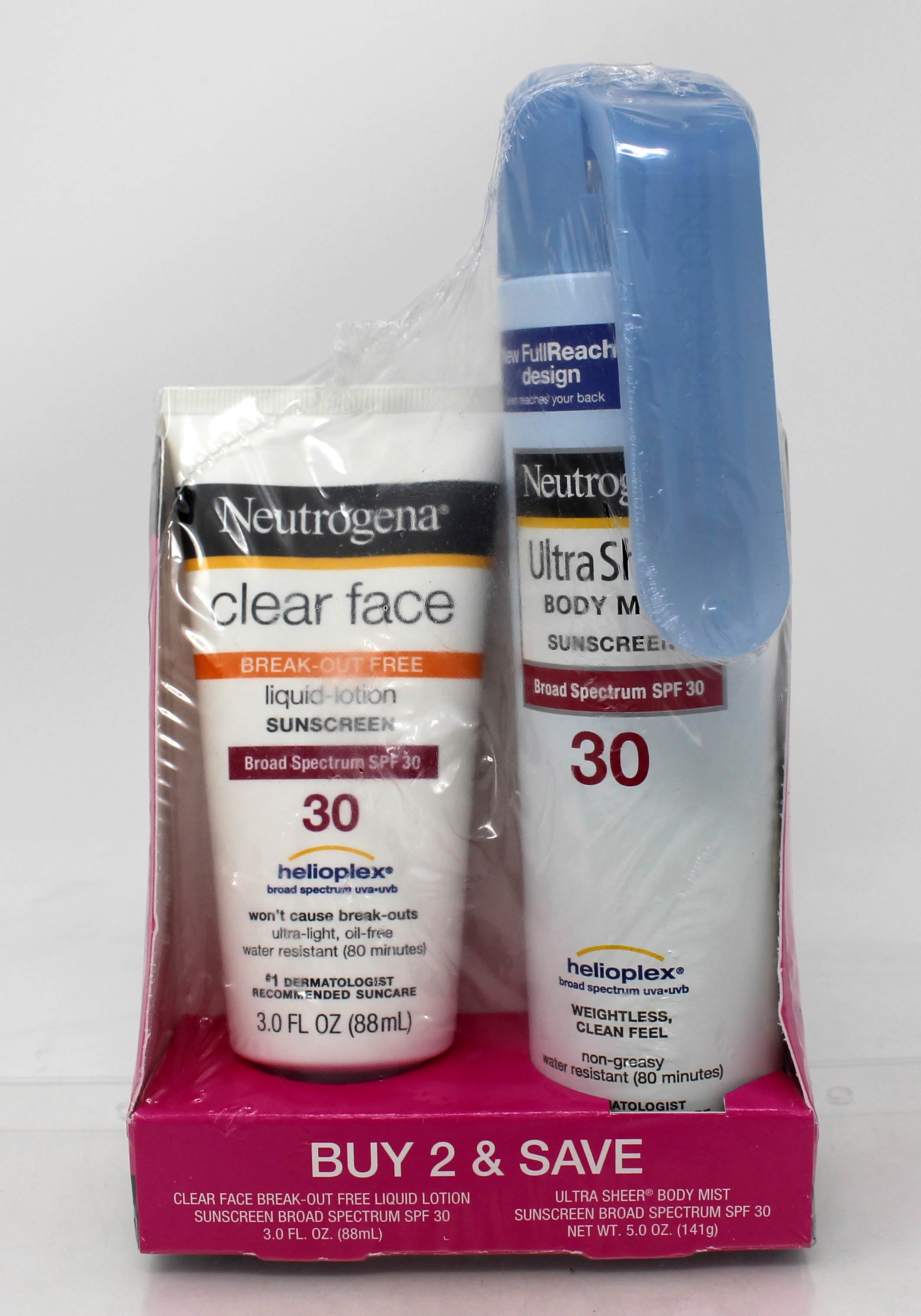 neutrogena ultra sheer clear face