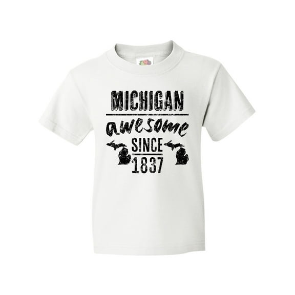 Inktastic Michigan Awesome Since 1837 Youth T-Shirt