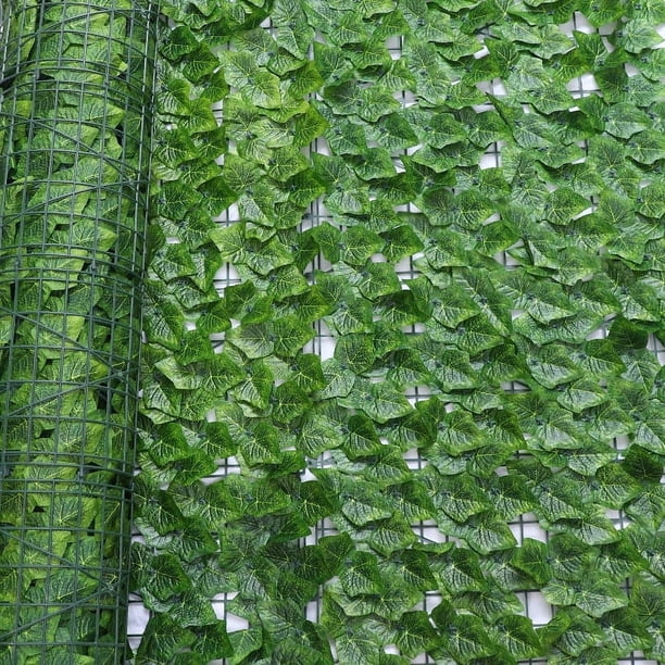 Simulación de valla de hojas verdes, valla artificial, planta artificial, balcón, valla de plástico, enredadera de montaña verde, pared exterior, bloqueo