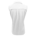 thumbnail image 4 of Lixiuxyad Trend Summer Tank Tops Women's Solid Color Casual Sleeveless Pleated T Shirt With Chest Button Detail For Comfortable Everyday Wear(White XL), 4 of 5