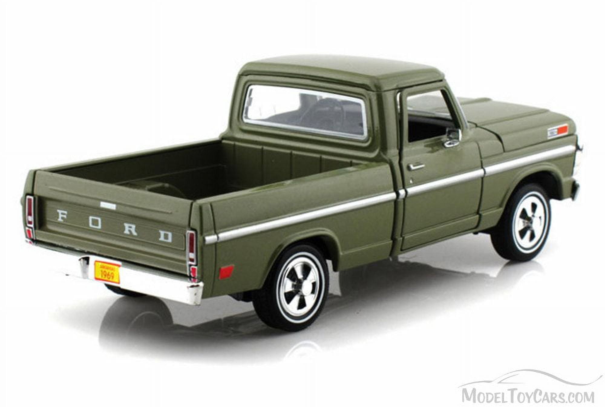 1969 Ford F-100 Pickup, Green - Motormax Premium American 79315 - 1/24 Scale Diecast Model Car