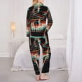 thumbnail image 5 of Kll Glitch Screaming Skull Print Women'S Long Sleeve Pajamas With Pants Sleepwear Loungewear 2 Set-X-Large, 5 of 9