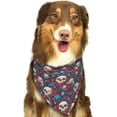 thumbnail image 6 of Naloa Skull red flower blue Dog Bandanas 1PC Washable Triangle Dog Scarfs Premium Durable Fabric, for Small Medium Large Dogs and Cats, 6 of 6