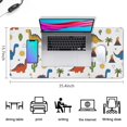 thumbnail image 5 of Long Mouse Pads for Desk,White Desert Elements Dinosaurs Pattern Desk Mats on Top Of Desks, Desk Mouse Pad Extra Large with 3mm Non-Slip Base and Stitched Edge for Gaming,Office,Work,Home 35.4"x15.7", 5 of 6