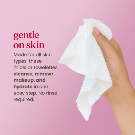 Burt's Bees Micellar Facial Towelettes With Rose Water, 30 ct. Package