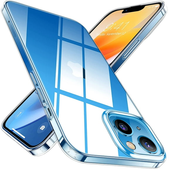 Entronix Slim Back Cover Case with X-Shock Protection and Comfortable Grip for iPhone 13, Clear