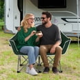 thumbnail image 2 of Costway Double Duo Camping Chair with Armrests Cup Holders Carry Bag Heavy Duty Lawn Chair, 2 of 9