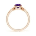 thumbnail image 2 of ANGARA Natural Prong-Set Solitaire 1.6 ct Amethyst Split Shank Ring in 14K Rose Gold for Women (Size-9x7mm) | February Birthstone, Anniversary, Jewelry Gift for Women | Natural Amethyst Ring, 2 of 10