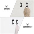 thumbnail image 5 of OATIPHO 3Pcs Iron Wall Hook Black Vintage Decor for Hanging Keys and Bags in Home, 5 of 6