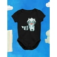 thumbnail image 3 of Smiley Raccoon Bodysuit Infant -Image by Shutterstock,  6 Months, 3 of 4